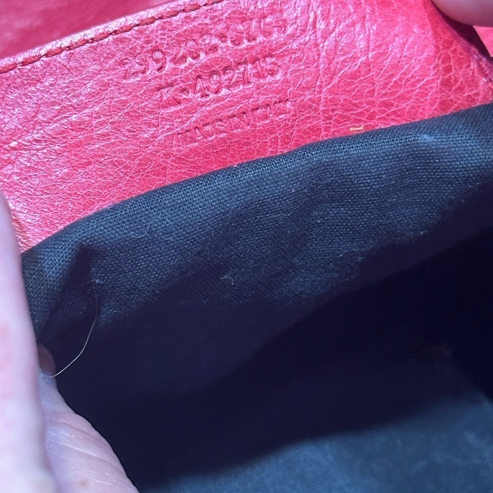 Balenciaga red city bowling bag. Leather. With dust bag and mirror. Large - Picture 7 of 13